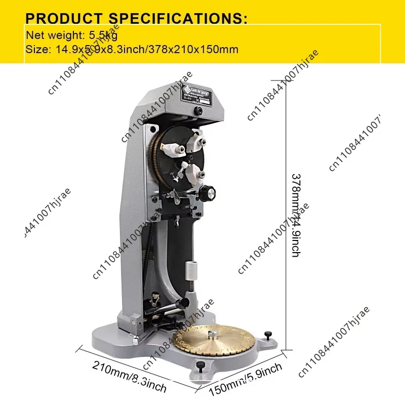Double Sided Dial Ring Engraver Standard Letter Block Jewelry Ring Inner Engraving Stamping Equipment