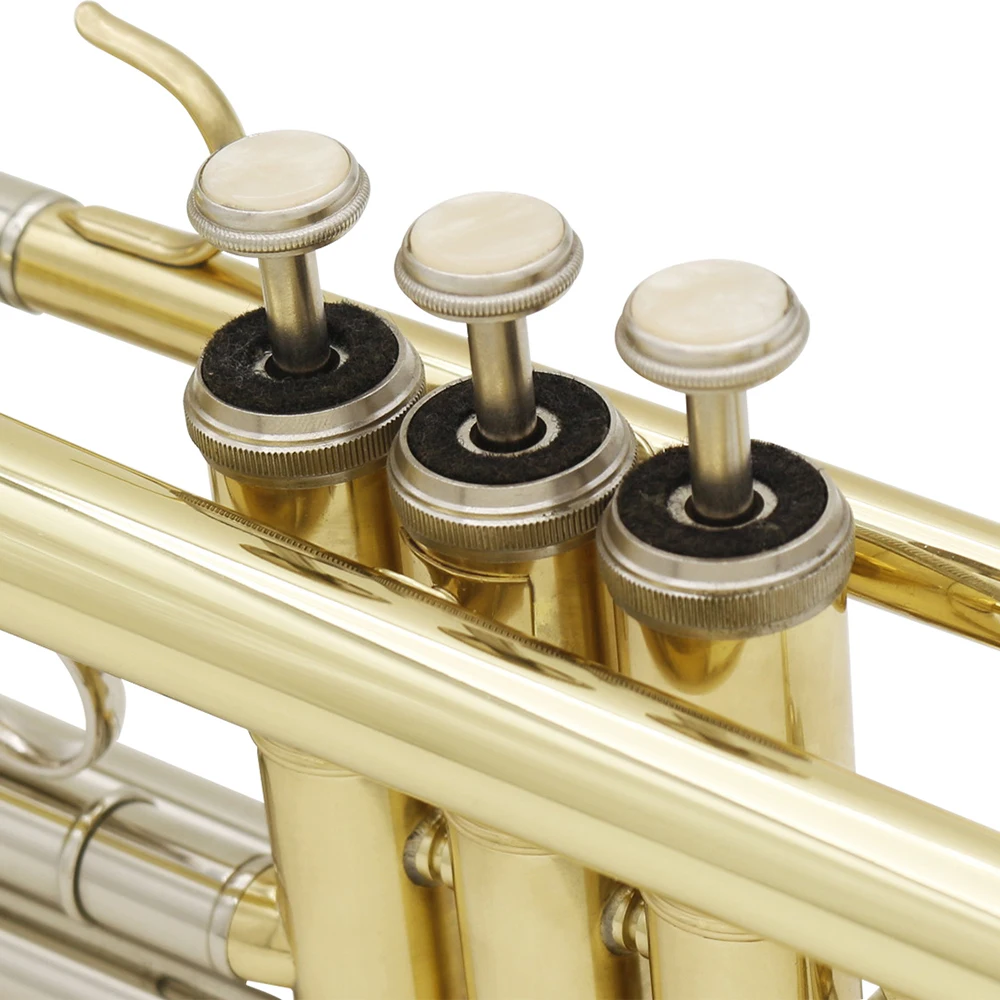 SLADE-Bb Flat Brass Material Trompete com Caso, Instrumento Musical Profissional, Bocal, Luvas, Pano de Limpeza, Correia