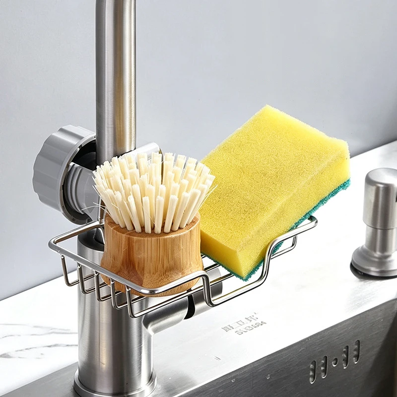 Multi-functional Sink Drain Rack Stainless Steel Drainer Function Sponge Storage Rack Storage Function Kitchen Shelf