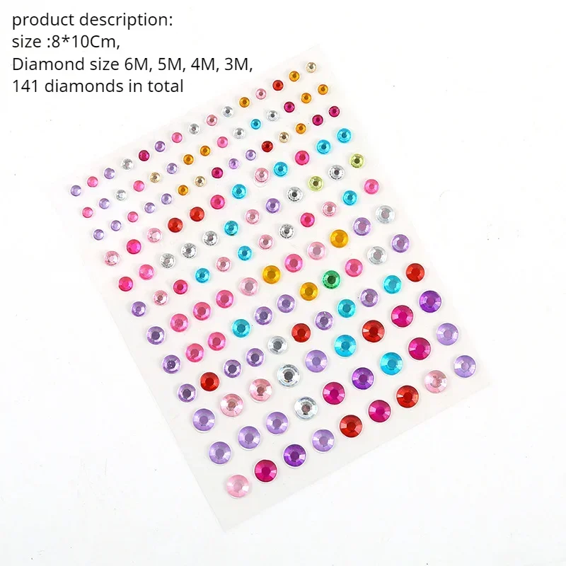 1pc Glitter Diamond Makeup Eyeliner Eyeshadow Face Rhinestone Sticker Jewelry Eyes Stage Party Makeup Crystal Tattoo Sticker