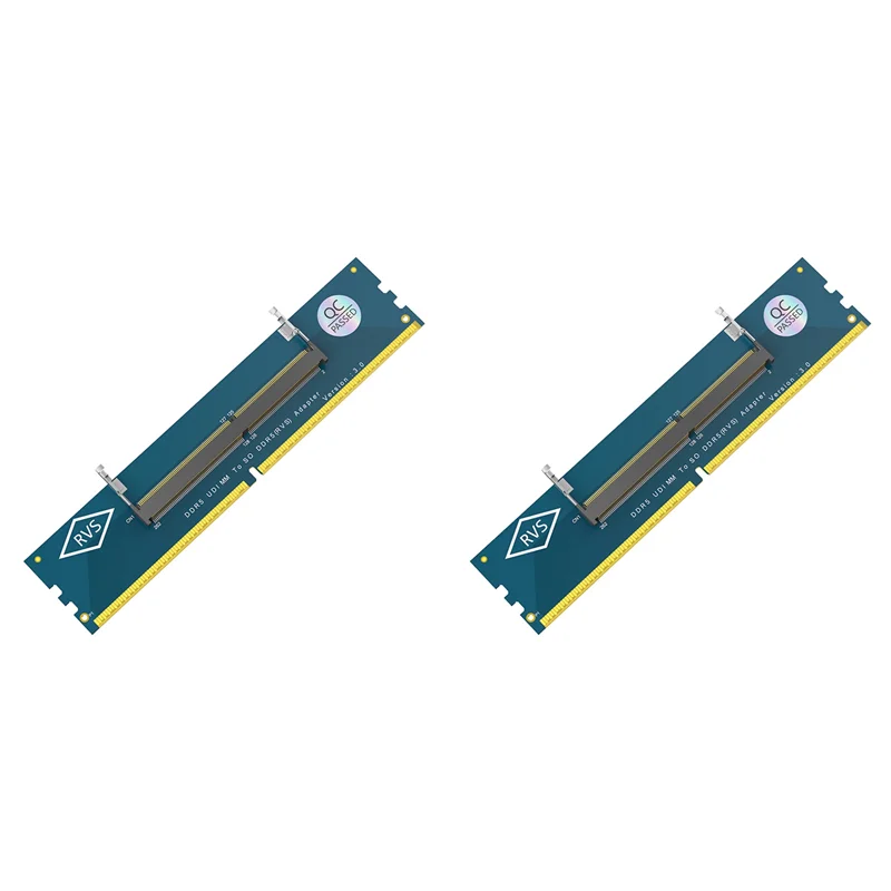 

2X Laptop DDR5 RAM To SO DDR5 U-DIMM Desktop Adapter Card, Memory Tester SO DDR5 To DDR5 U-DIMM Converter