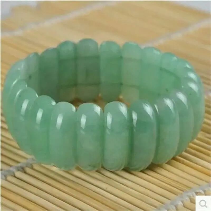 

100% Natural Chinese Jade Braided Elastic Bracelet