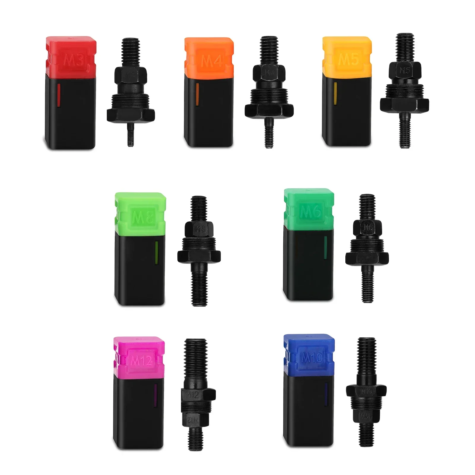 Mandrin riveteuse M3 M4 M5 M6 M8 M10 M12, accessoire de Machine, mandrin fileté, adaptateur d'écrou de Rivet, tige de traction, têtes de rivetage
