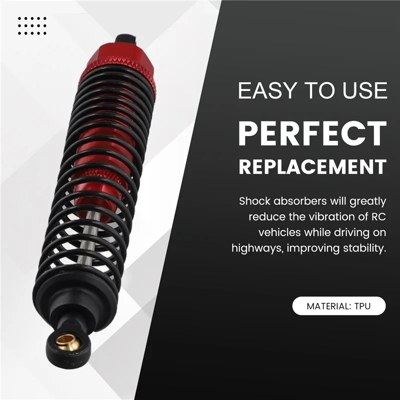 MACH-RC 108004(08001) Schwarzer Aluminium-Stoßdämpfer, 2 Stück, passend für HSP 1/10Truck