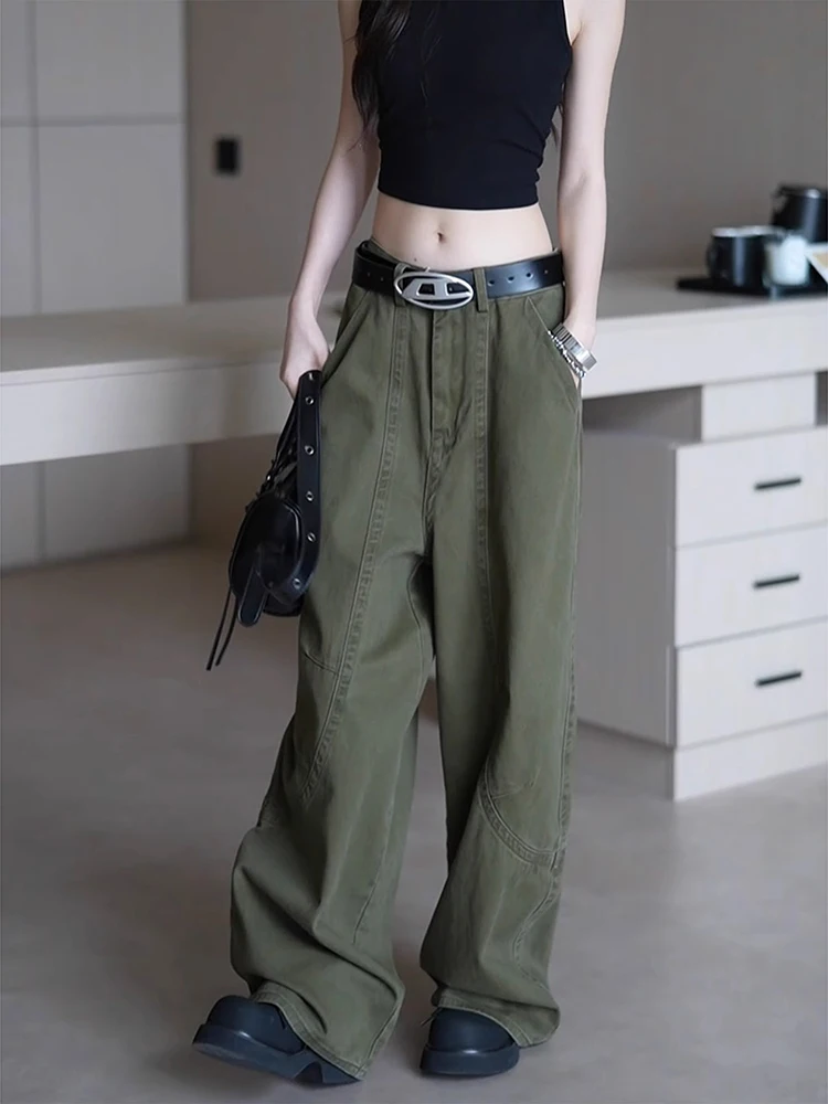 Loose Wide Leg Denim Jeans Men Women Design Sense Casual Trousers High Waist Zipper Fly Comfortable Fit Fall Fashion Trend
