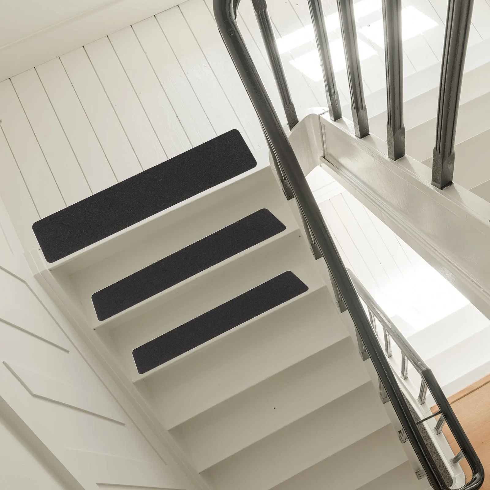 

5Pcs Waterproof Anti-Slip Stair Tapes Non-Slip Grip Strips for Outdoor Indoor Staircases Wear-Resistant Floor Safety Adhesive