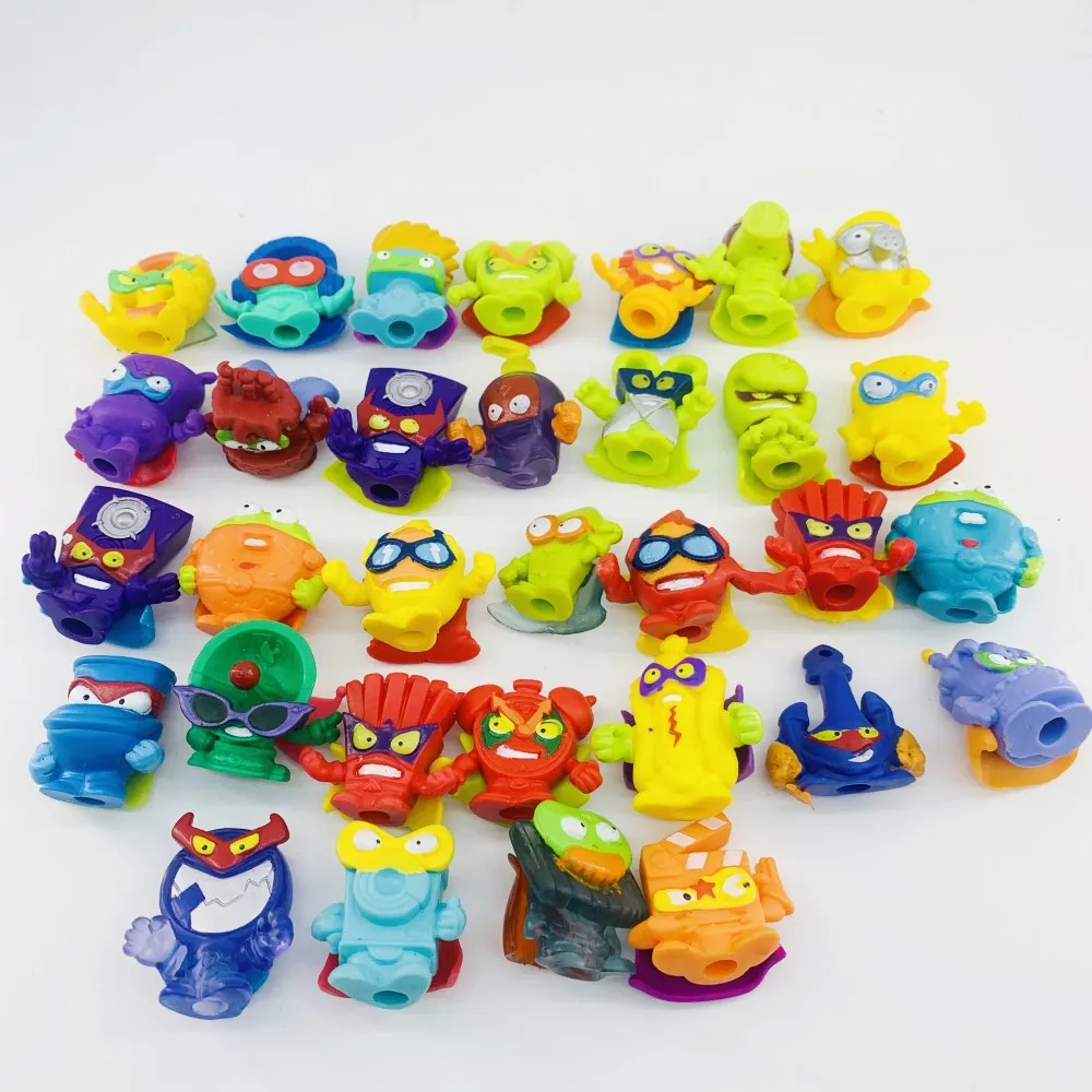 5pcs Superzings Series 1 2 3 5 Garbage Rubber Action Figures Toy 3cm Superthings Collection Model Dolls for Kids Gift