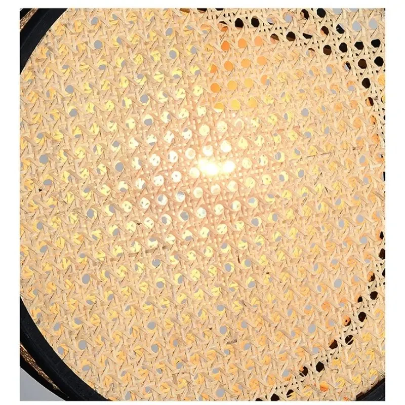 

Китайская сельская художественная люстра из бамбукового сердечника из ротанга, светодиодная подвесная лампа для спальни, ресторана, кабинета, декоративные светильники для внутреннего освещения