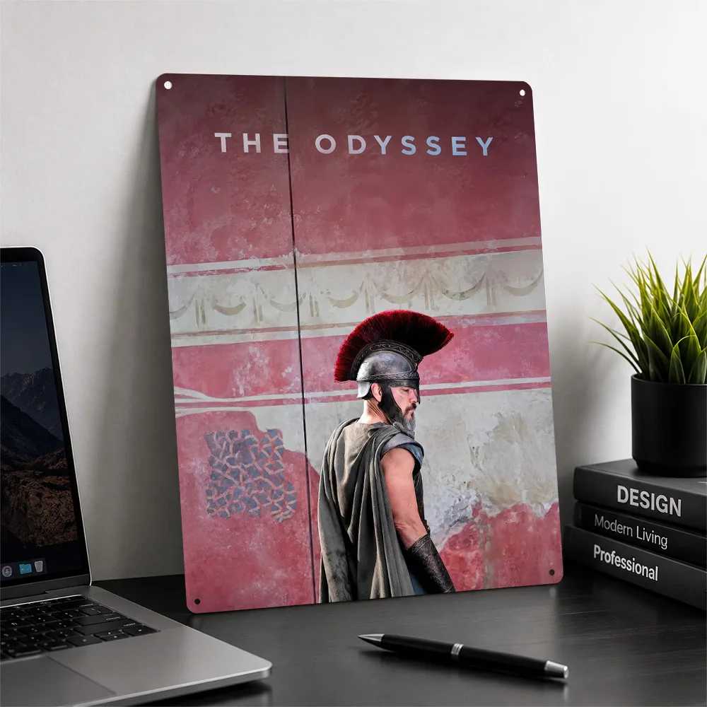 The Odyssey Ancient Greek Warrior Personalized 3D Textured Metal Poster Wall Art Tinplate Sign for Bedroom Decorations Wand Deko