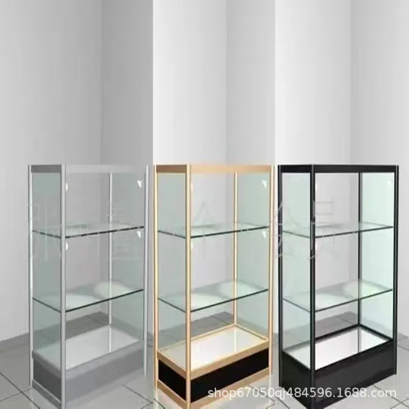 Gold new container assembly aluminum alloy glass display cabinet low cabinet factory direct sales high quality and low price
