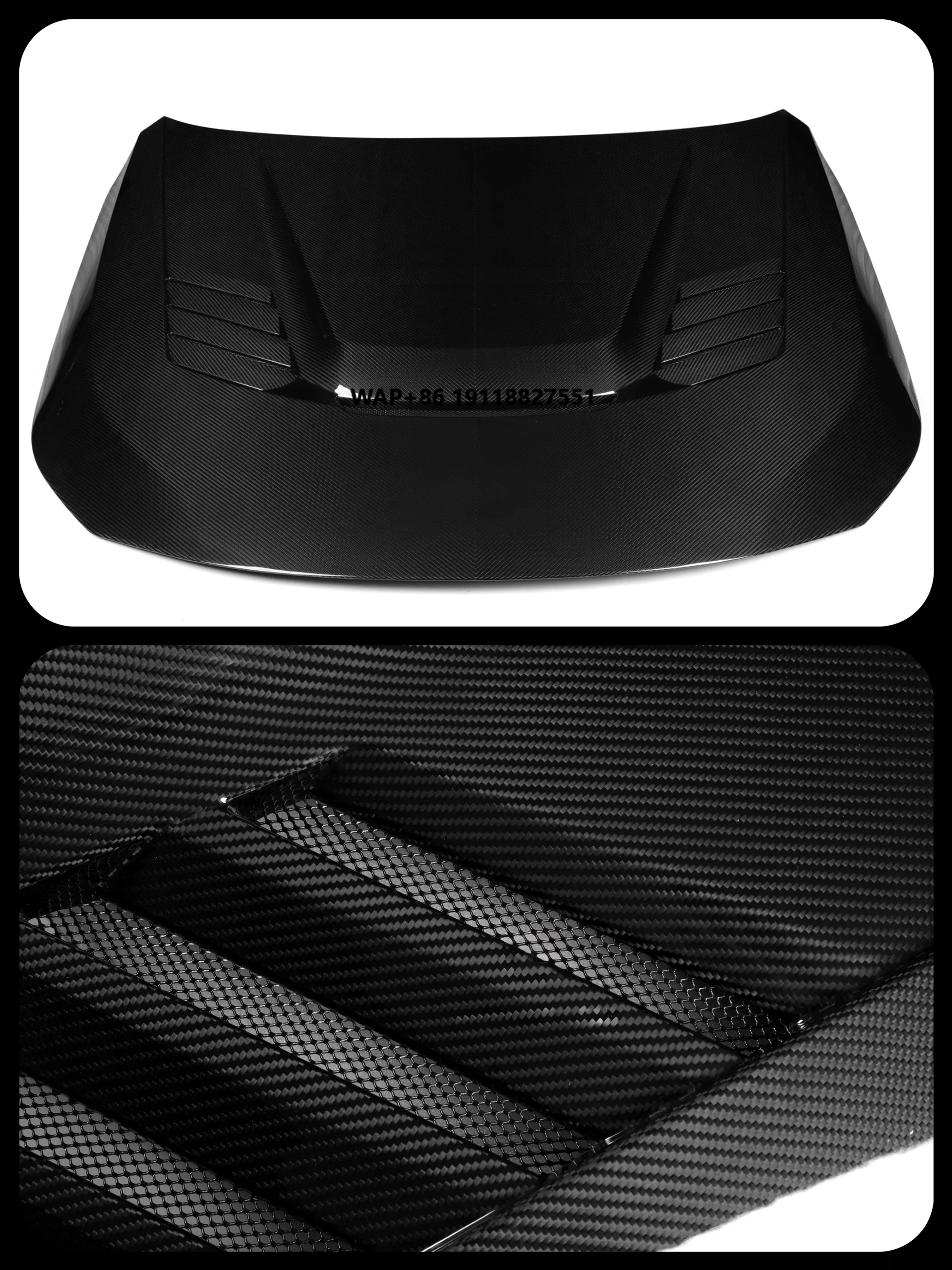 

New BFA Style Durable Black Carbon Fiber V-Type Hood Replacement for M2 G87 Lightweight Body Kit