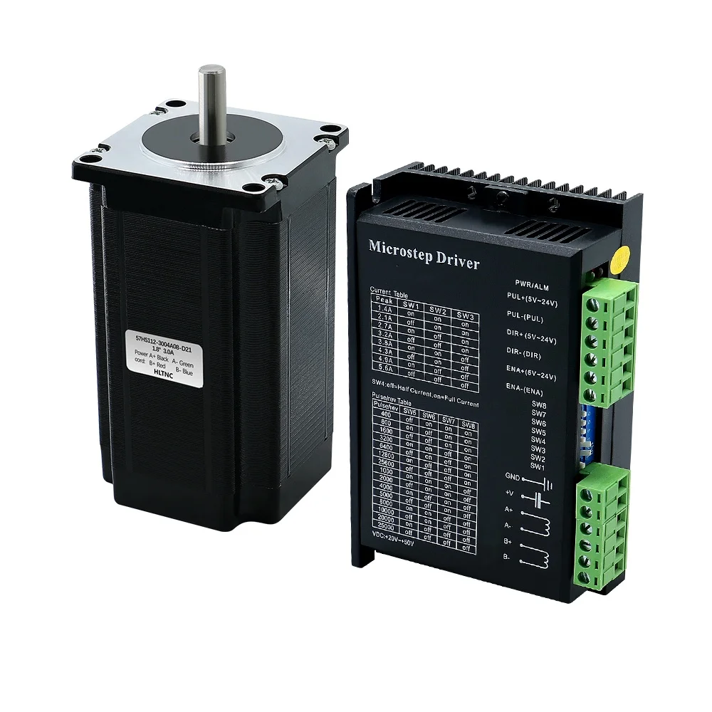 

HLTNC TB6600 / DM542 / DM556 hybrid step Driver with NEMA23 stepper motor 57x112mm 4-lead 3A 3N.m 112mm 428Oz-in NEMA 23 for CNC