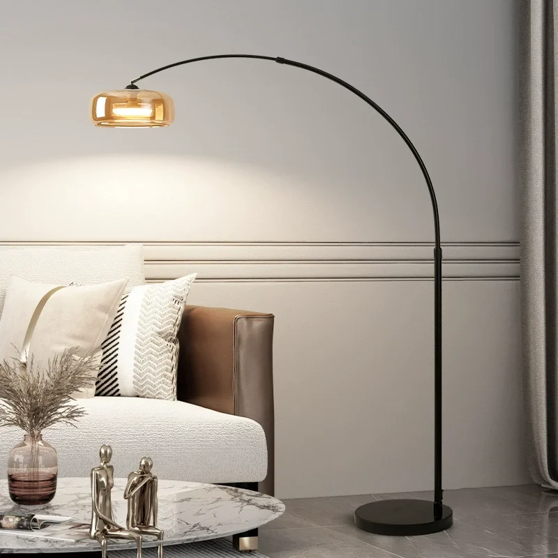 Simple floor lamp three-color dimming eye protection button control