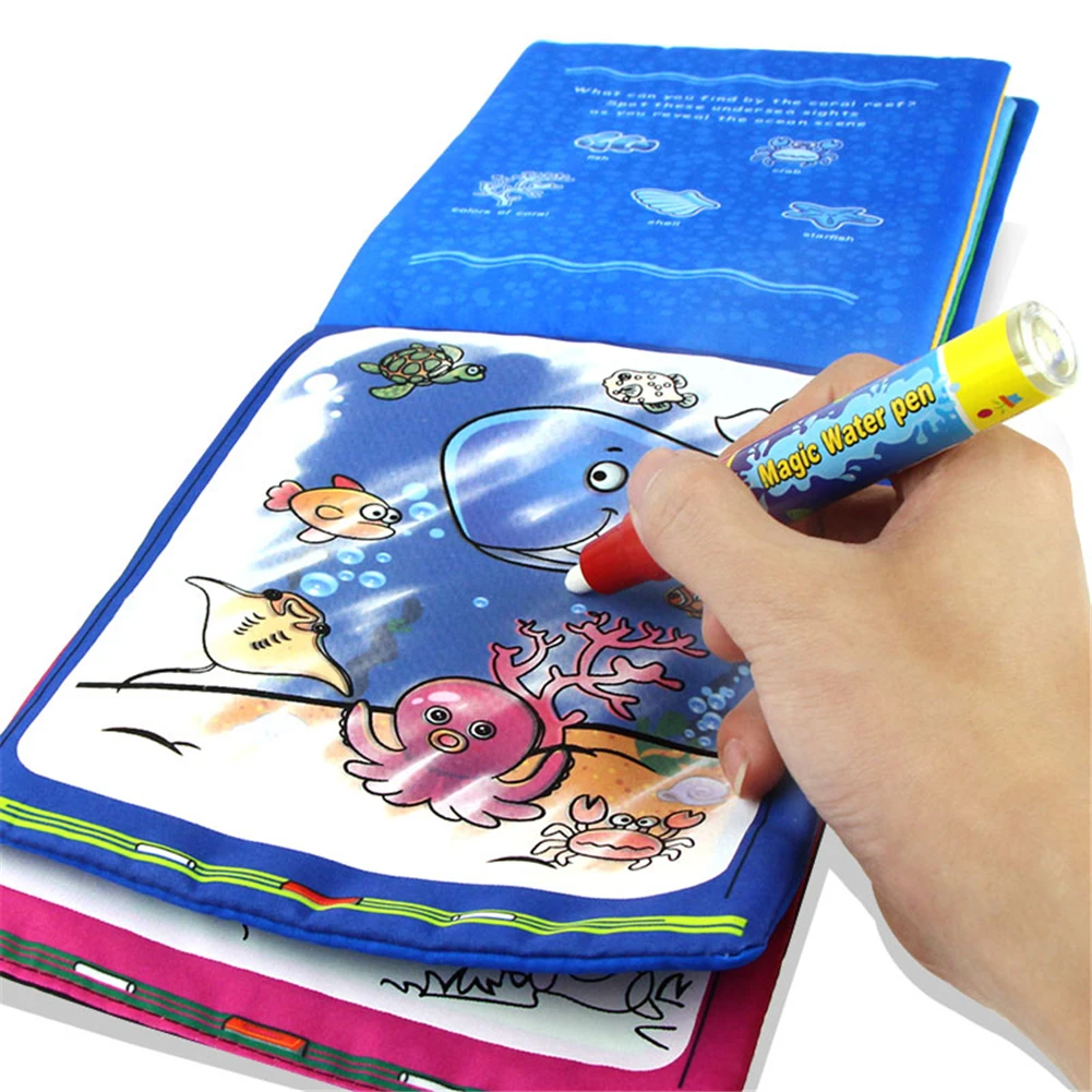 Magic Water Drawing Books Coloring Books Doodle & Magic Pen Painting Drawing Board Children DIY Painting Toys Birthday Gifts