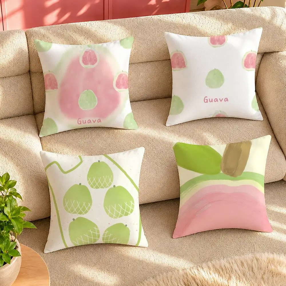 Fruit ins Guava Cushion Cover Pillow Cover Decorative Throw Couch Home Decor for Living Room Sofa