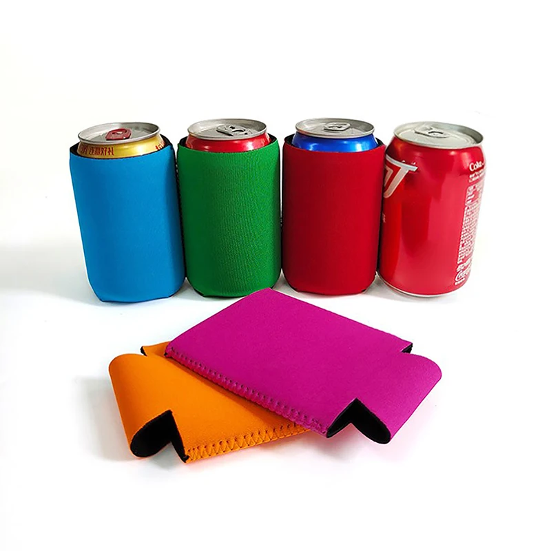 1 Piece Beer Sleeves Camping Can Cup Soda Cover Neoprene Drink Cooler Portable Bottle Outdoor Sleeve for Party Wedding Birthday