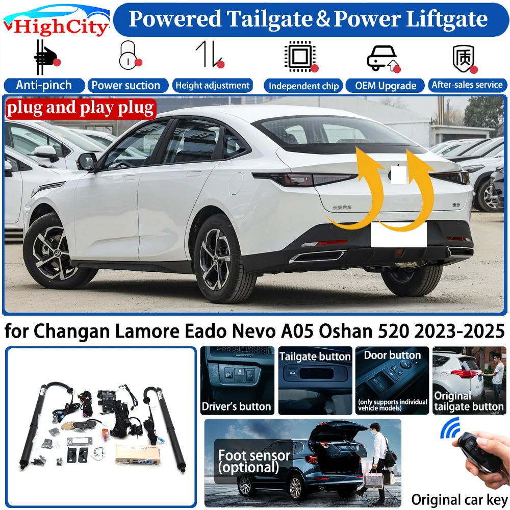 for Changan Lamore Eado Nevo A05 Oshan 520 2023-2025 Automatic Smart Powered Tailgate Power Liftgate System Trunk Lift Kit
