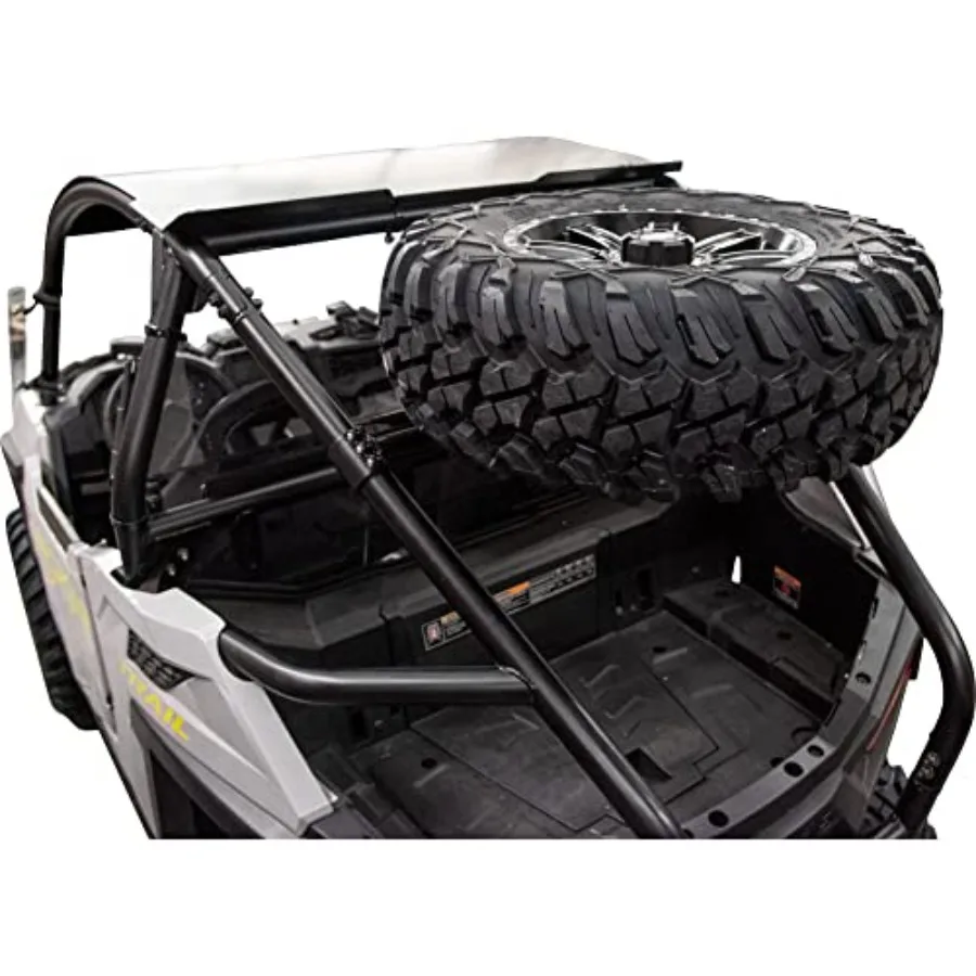 

UTV Heavy-Duty Spare Tire Carrier Adjustable Height for Wheel Offset Compatible with Polaris RZR 900 Trail 2021-2026 Black