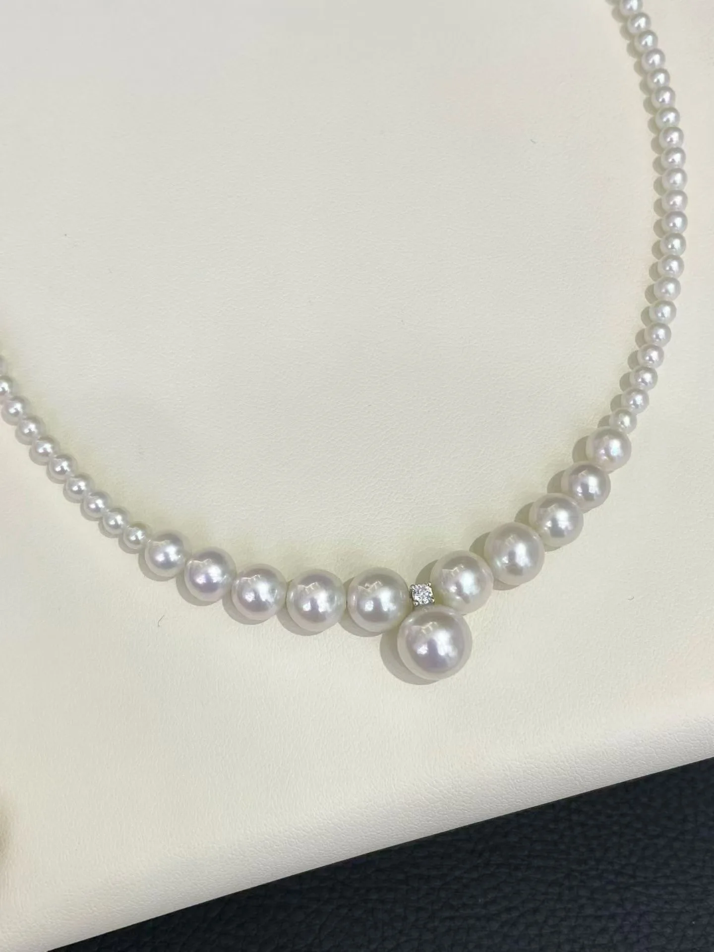 Natural Freshwater Pearl Necklace 3-8mm Near Round Pearls High Luster Slight Blemish S925 Silver Clasp Elegant Jewelry