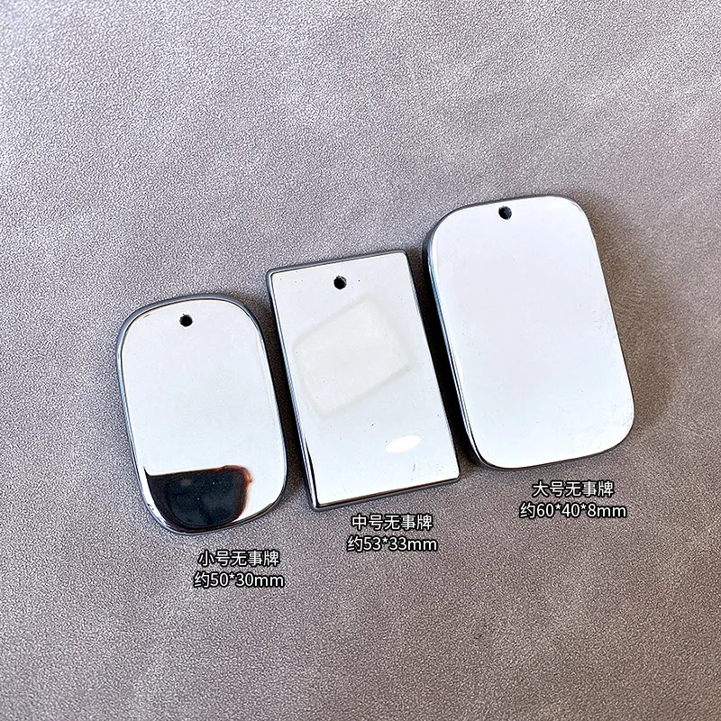 Chinese Style Lucky Terahertz Peace Tag Pendant Necklace Unisex Couple Jewelry Multiple Sizes Bead Chain Leather Rope Option Goo