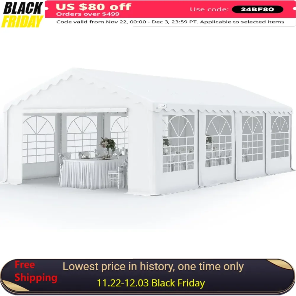 

Gazebos, 13'X26' Outdoor Gazebo Event Shelter Canopy with Carry Bags, Heavy Duty Wedding Gazebos