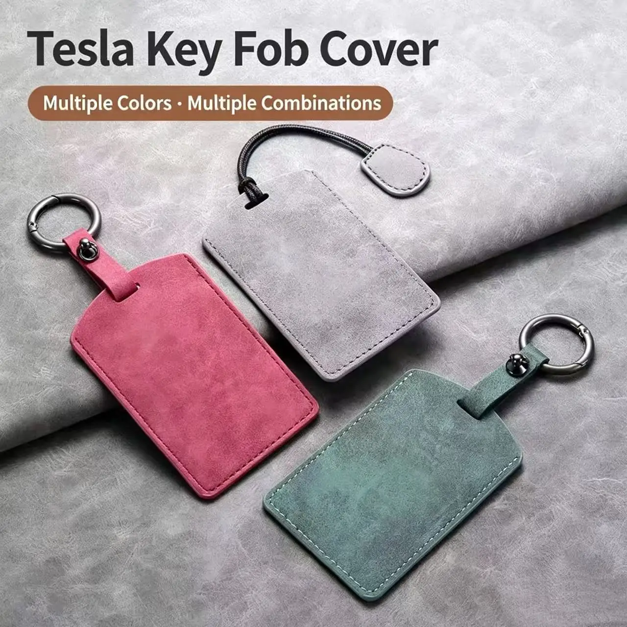 For Tesla Model 3 Model Y 2020 Keychain Styling Accessories Car Smart Remote Key Card Cover Case Key Bag Shell Holder Protection