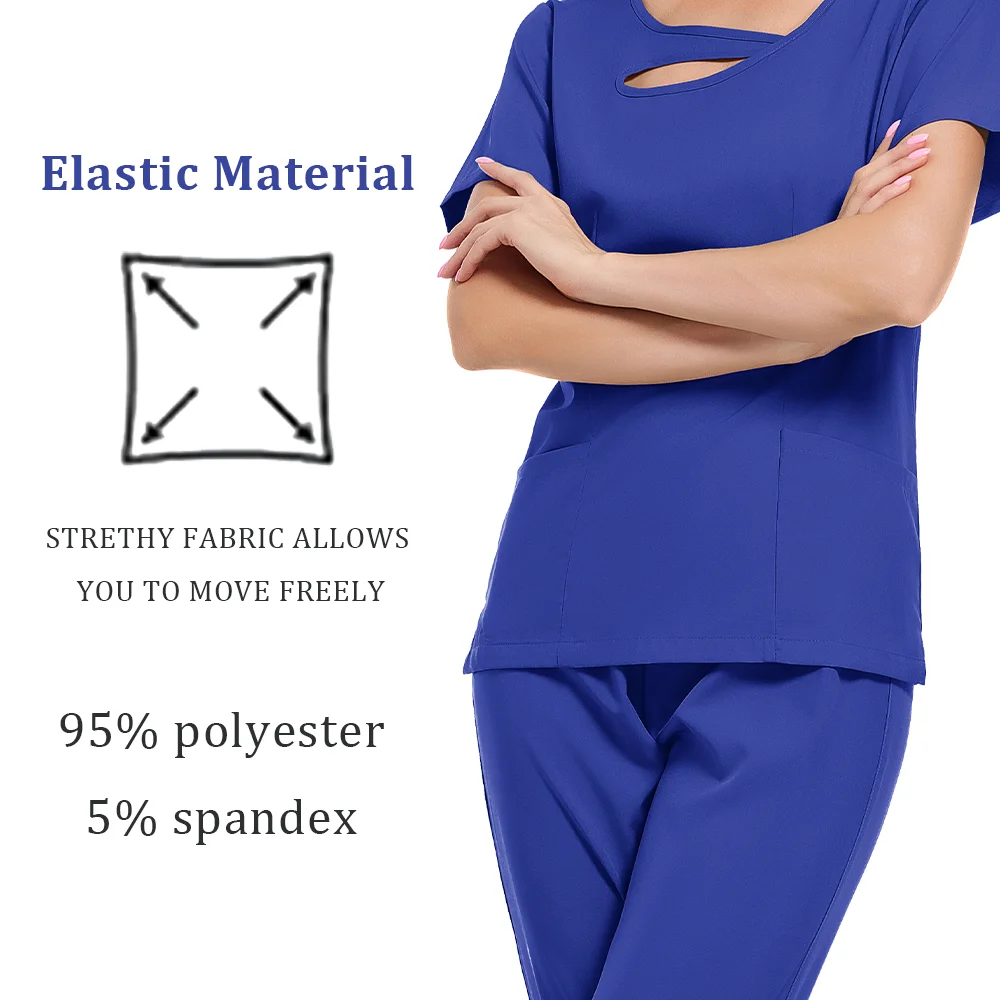 Красота спецодежды, женская медицинская униформа медсестры, хирургические скрабы, комплект, спа-топ, брюки, одежда для ухода за клиники, униформа для кормления, костюм для бега