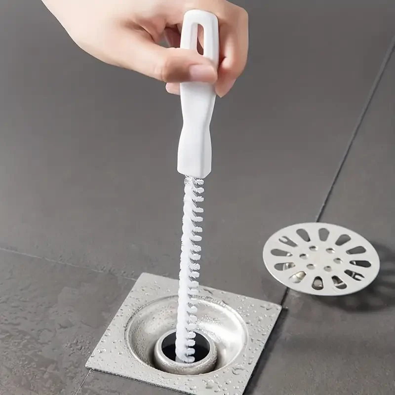 Cepillo de dragado de tuberías de 45cm, limpiador de drenaje Flexible para fregadero de alcantarillado de pelo de baño, herramienta removedora de