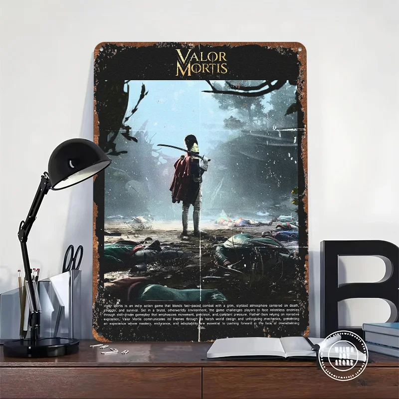Valor Mortis Game Tinplate Poster Custom Wall Art Vintage Metal Signs Retro Tin Plaque for Room Decoration Home Decorations Cozy