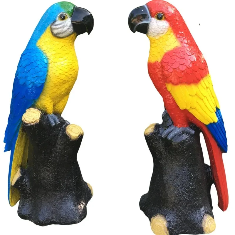 

Outdoor Garden Simulation Parrot Pendant - Fake Bird Animal Sculpture Tree Ornament
