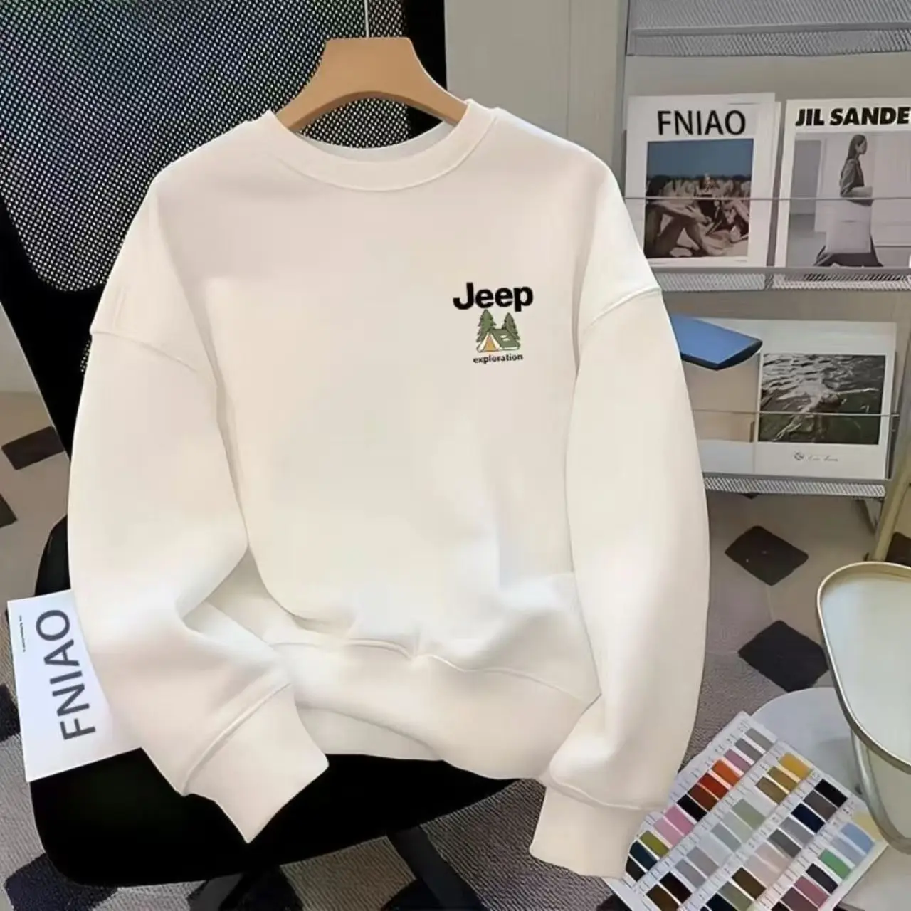 Thumbnail 2 - #45 Latest Mens Round Neck Hoodies Offers