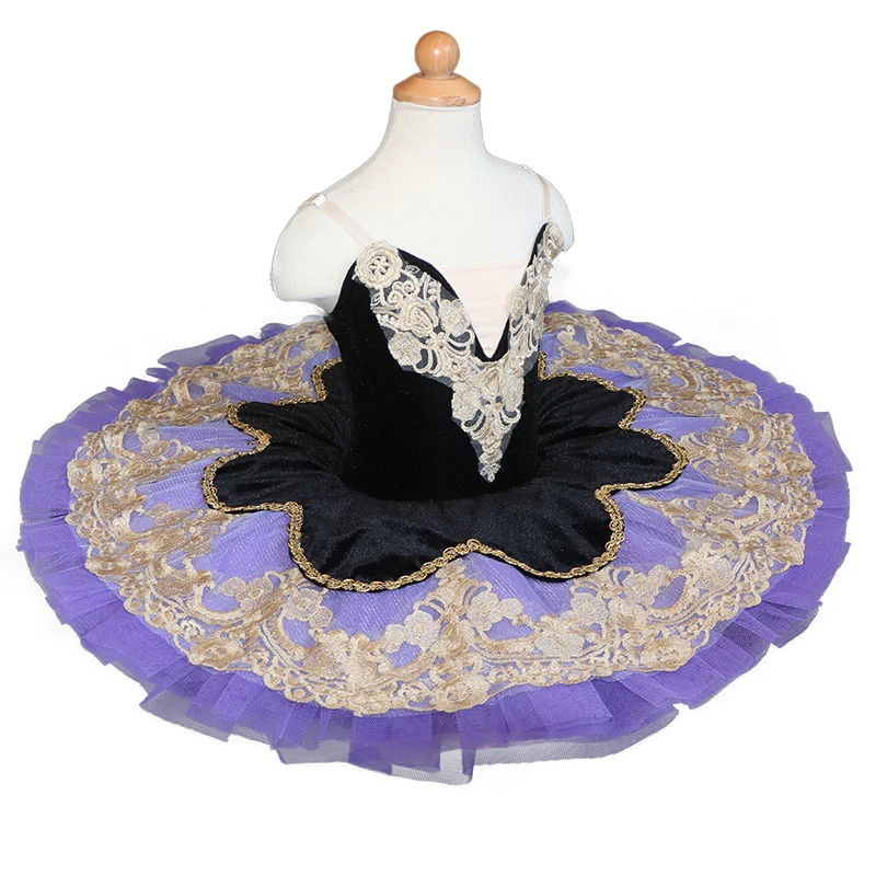 ピンク子供社交服スパンコールフラワーチュチュバレエドレス女の子のためのモダンダンスチュチュドレス女の子バレエプリンセスドレス