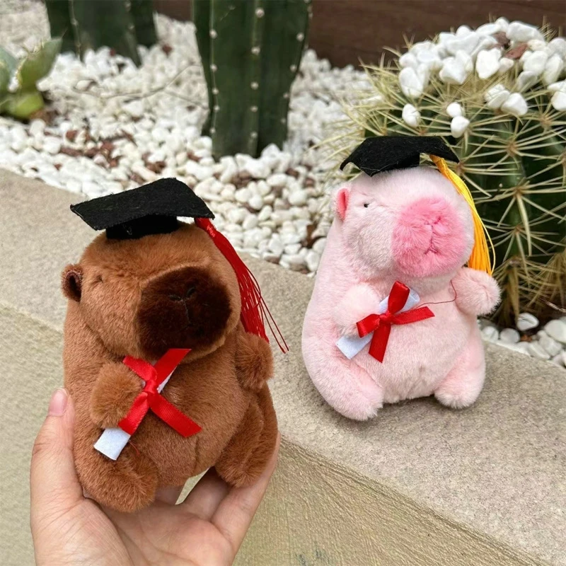 1PC Doll Capybara Plush Keychain Stuffed Guinea Pig Simulation Capibara Soft Doll Plush Gift Animal Capy Anime Fluffty Toy