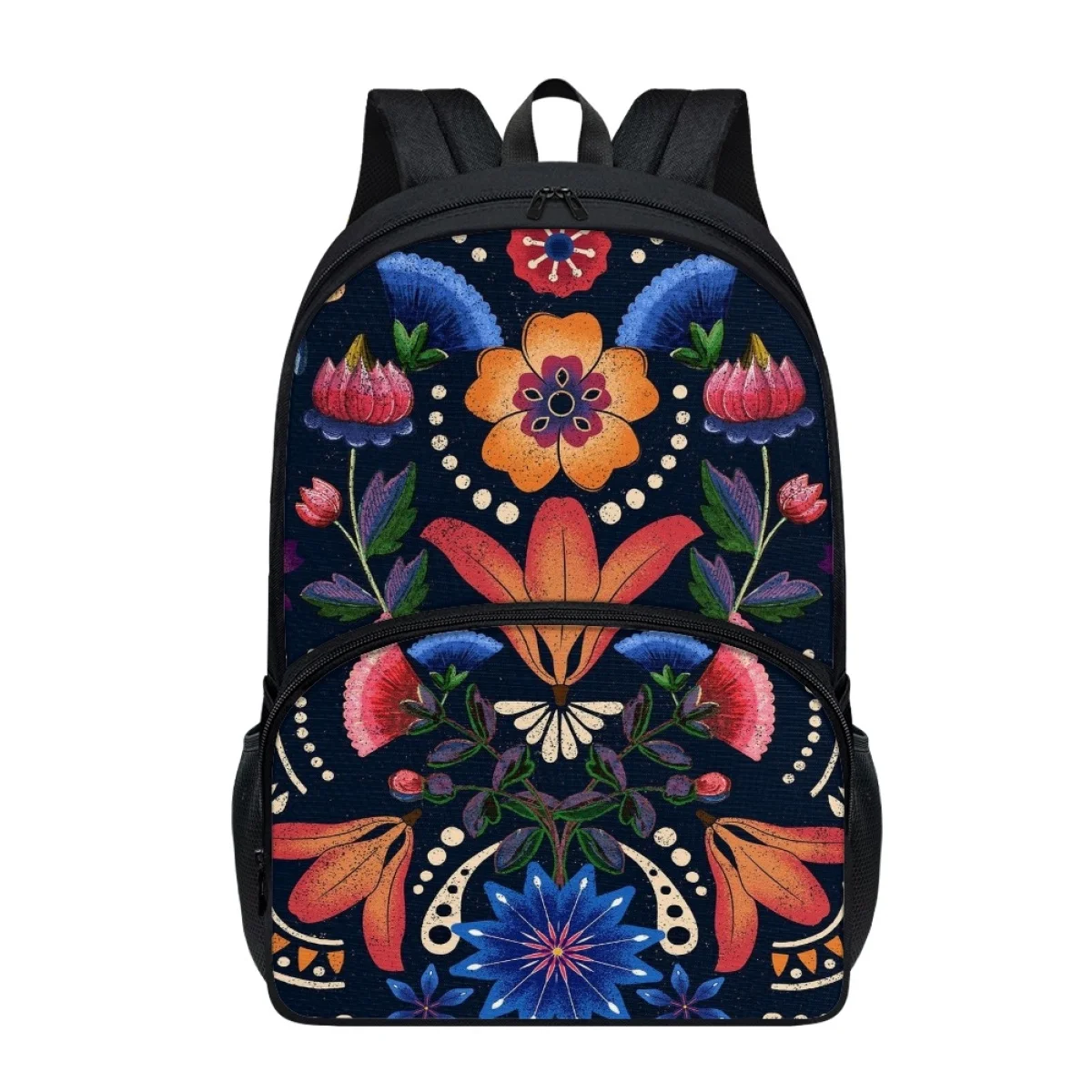 FORUDESIGNS School Backpacks Mexican Folk Art Student Book Bags Lightweight Utility Back Pack Multi Pocket New Rucksack