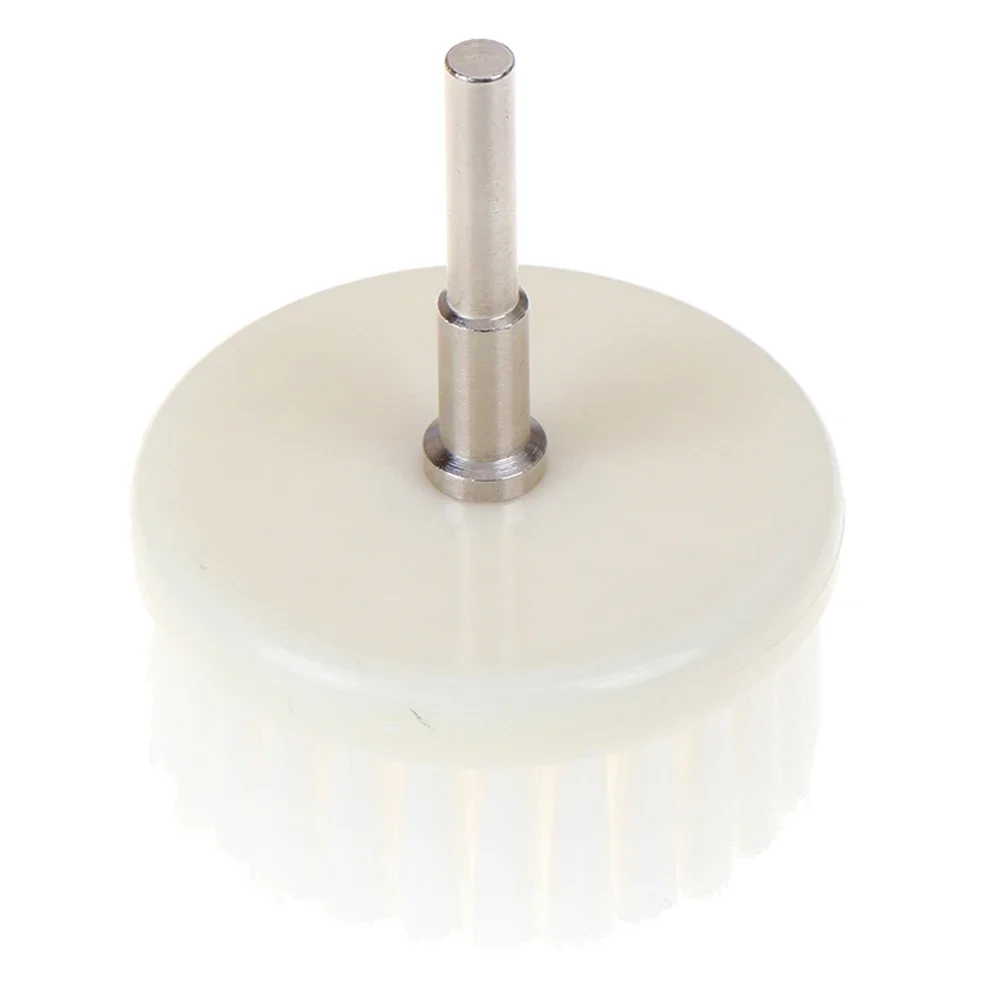 1pc 60mm Soft Drill Brush With Handle Cleaning Tool Suitable For Carpet Leather Shoes Keyboard Glass Tile Furniture Kitchen