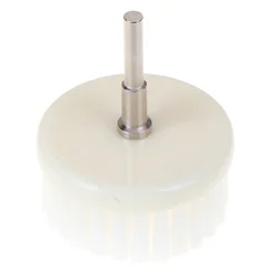 1pc 60mm Soft Drill Brush With Handle Cleaning Tool Suitable For Carpet Leather Shoes Keyboard Glass Tile Furniture Kitchen