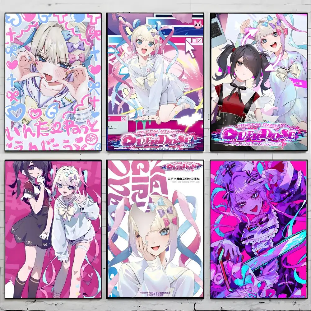 Game Simulation Needy Girl Overdose Poster Superior Home Space  Indoor Decorative Art & Home Decor