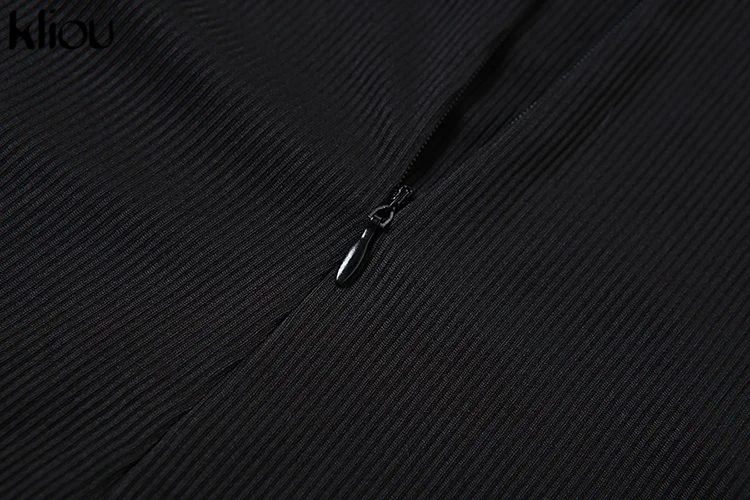 kliou Casual Basic Overalls Frauen Concise Herbst Volle Hülse O-ansatz Körper-gestaltung Insgesamt Solide Sportliche Täglichen Dame Klassische Tuch – Detail 8
