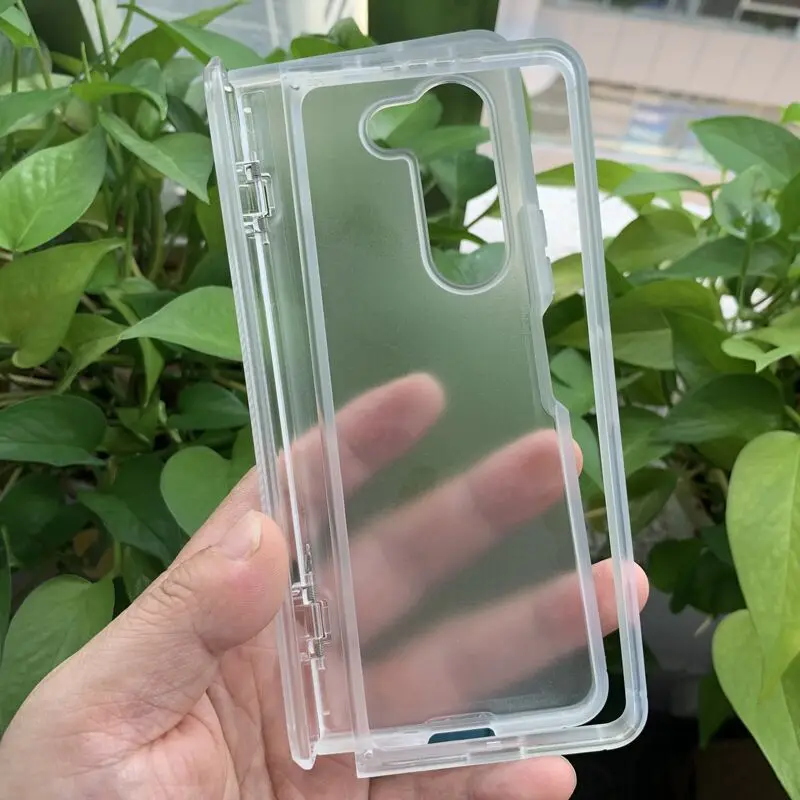 For Samsung Galaxy Z Fold 5 Case Shockproof PC+TPU Hinge Anti-Scratch Transparent Matte Folding Cover For Z Fold 5