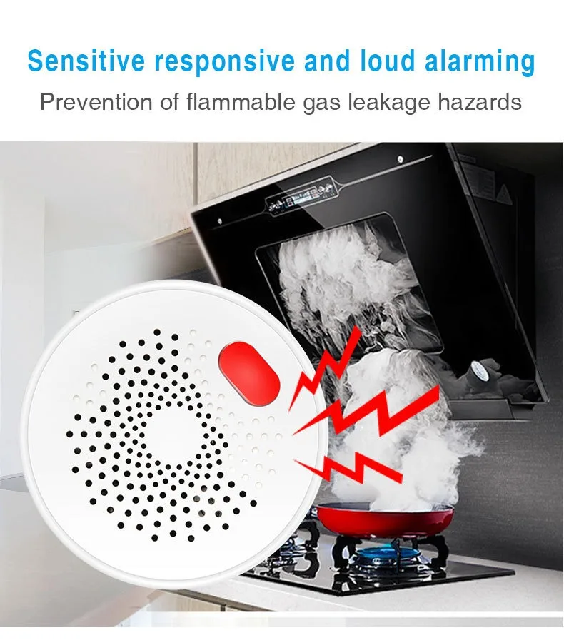 

Tuya WiFi ZigBee Smart Gas Sensor Alarm Methane Gas Leak Detector Wireless Home Use Gas Alarm US UK EU Standard Plug App Control