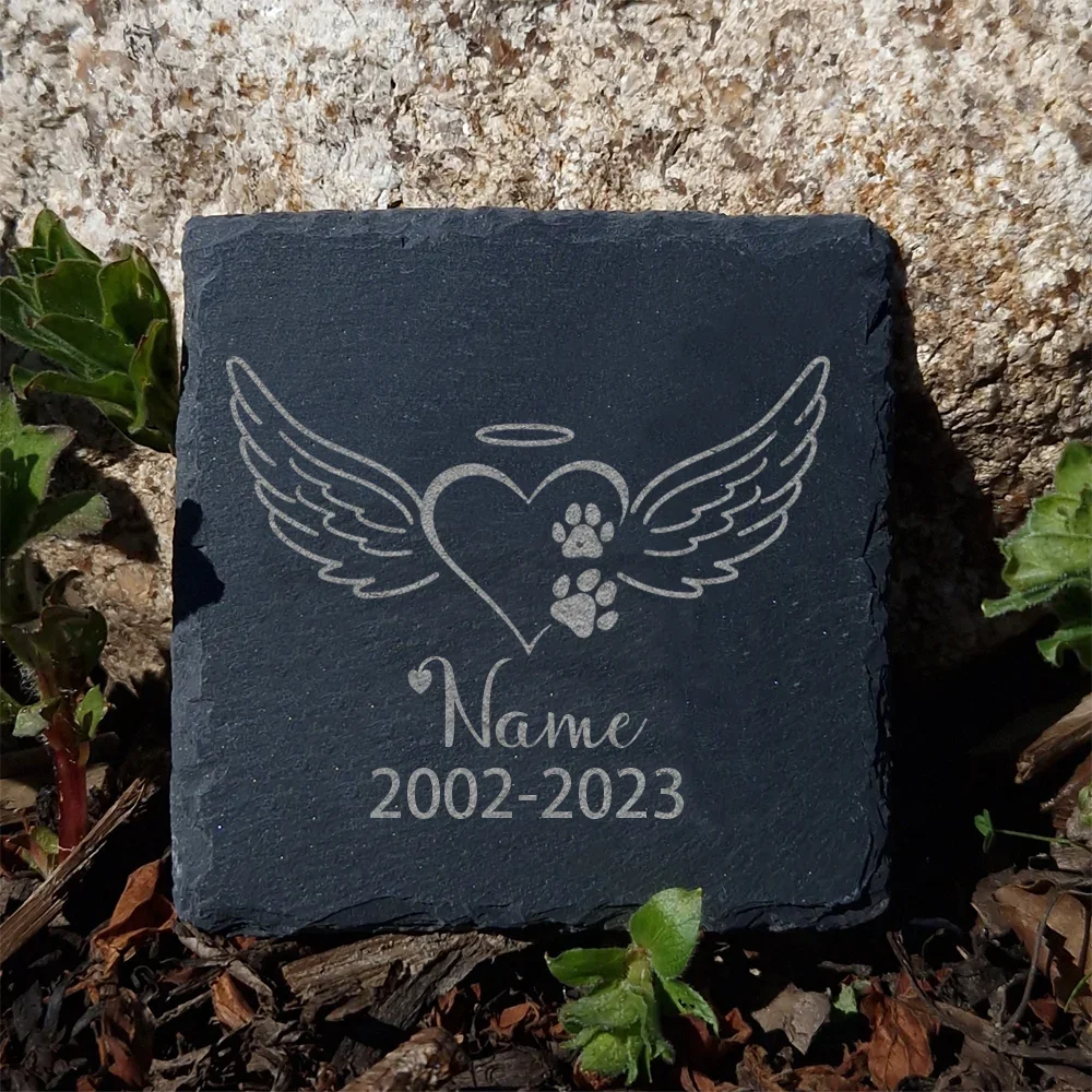 Personalized Pet Memorial Stone Custom Dogs Name of Death Personalized Pet Loss Gifts Dog Grave Marker Plaque Tombstone Custom