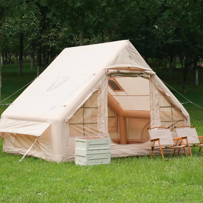 

Instant Setup Air Tent for Camping Lightweight Inflatable Family Tent with Pump Water Resistant Portable Shelte