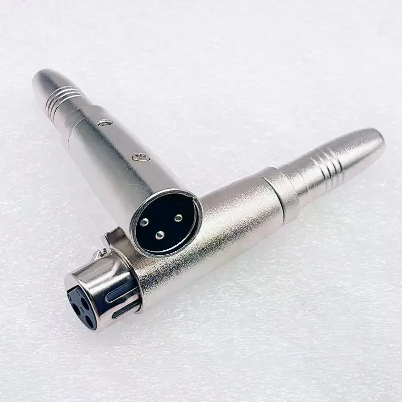 1pc 6.35mm Female To 3Pin XLR Male / Female Conversion Plug 6.35 6.5mm Stereo Microphone Audio Adapter Converter Connector