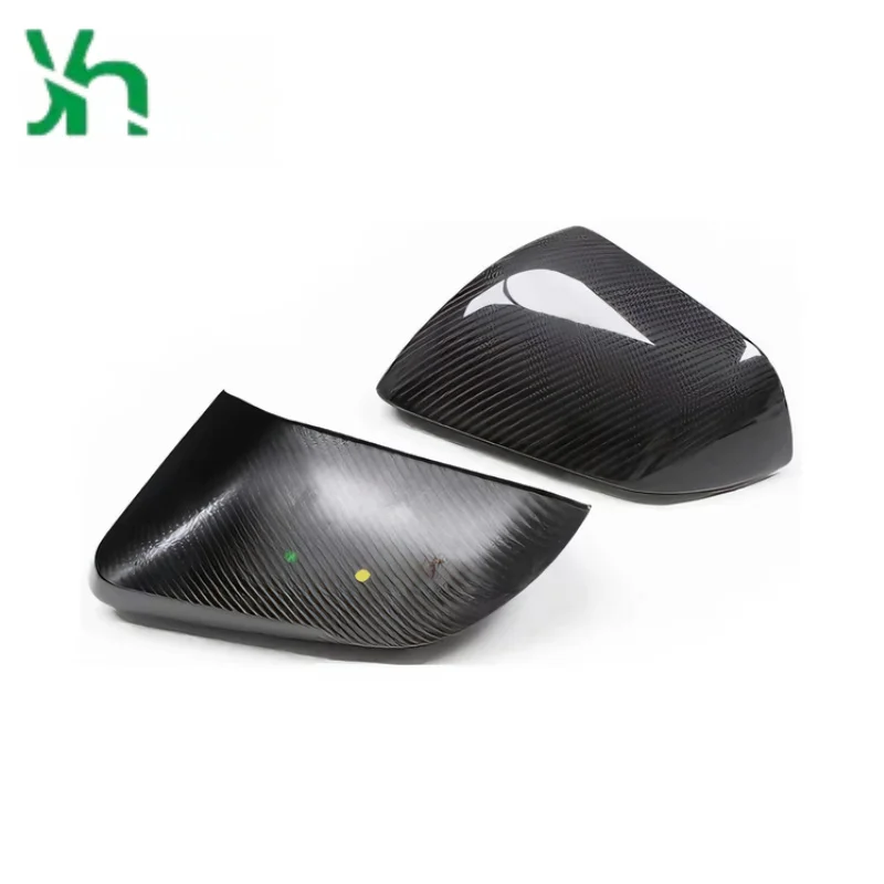 ل 2014 + فورد موستانج مرآة الرؤية الخلفية غطاء ألياف الكربون الجانب مرآة قذيفة الإطار ملصق ألياف الكربون الوفير نوع