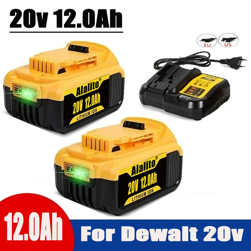 

Аккумулятор DCB200 20 в 100% совместимый с DeWalt DCB184 DCB181 DCB182 18 в 12000 мАч перезаряжаемые литиевые батареи для электрического инструмента