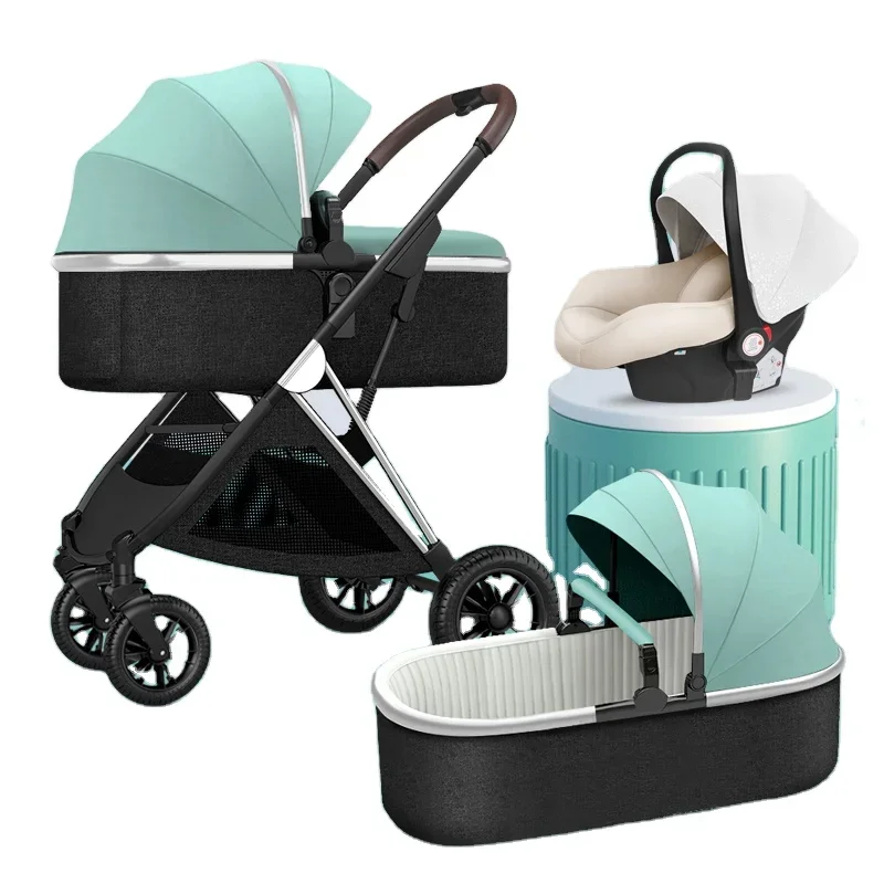 South America popular multi function high view landscape baby pram 3 in 1 with car seat luxury baby stroller for newborn