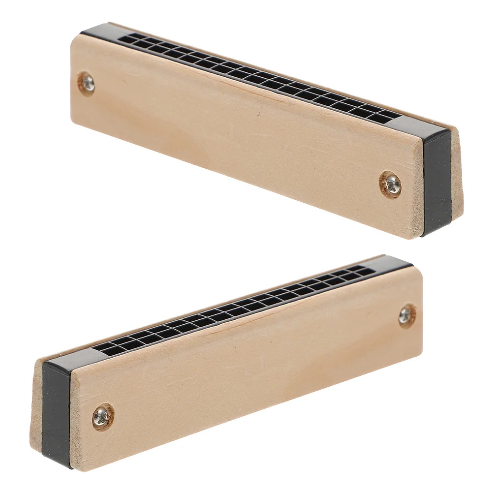 2 шт. деревянная губная гармошка детская развивающая музыкальная двухрядная маленькая игрушка для детей подарок для студентов