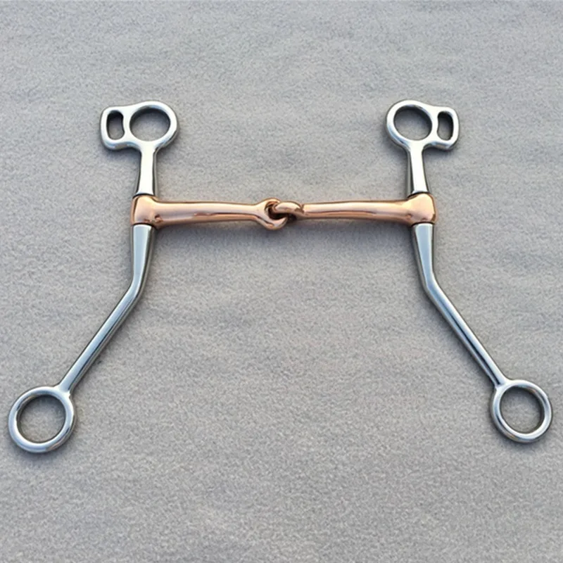 Stainless Steel Western Horse Bit Equestrian Supplies Mouthpiece 12.5cm Copper Mullen Mouth