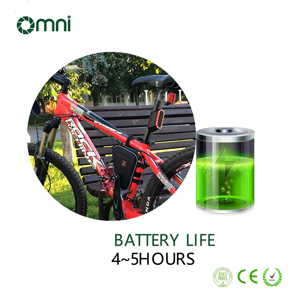 Omni USB Ricarica Luce intelligente Modalità flash IP66 impermeabili Luce posteriore per bicicletta intelligente Luce posteriore per bici