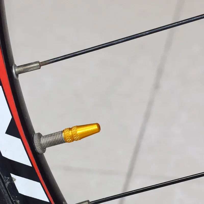 4 stücke Aluminium Legierung Fahrrad Reifen Prest Ventil Kappe MTB Rennrad Abgedeckt Schutz Straße MTB Reifen Staubdicht Fahrrad Presta ventil – Detail 1